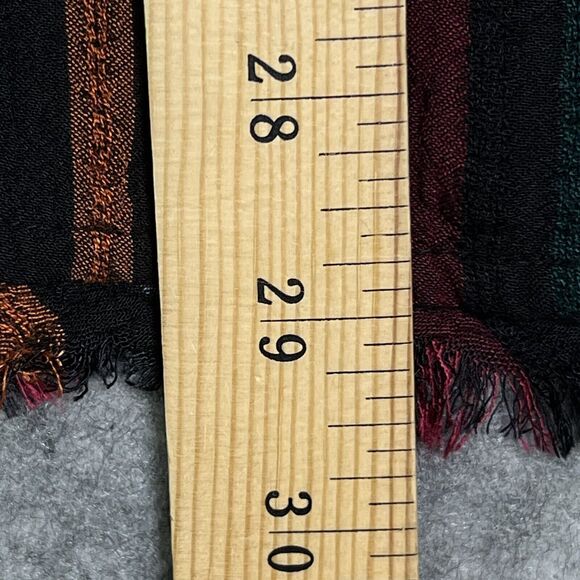 Tru Luxe Jeans Striped Embroidered Peasant Blouse Shirt Womens M Fringe - Picture 8 of 17